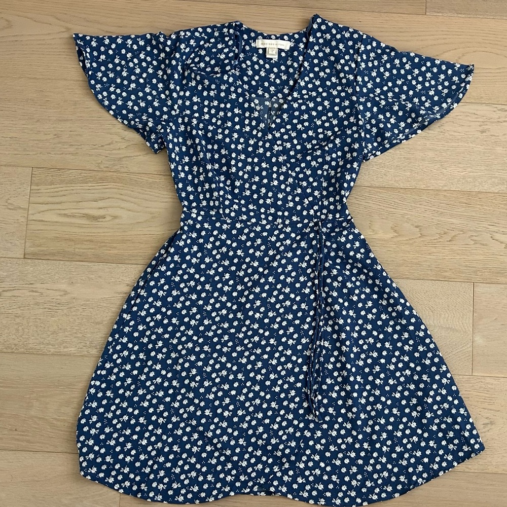 Monteau Blue Floral Mini Dress